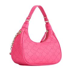 This trendy everyday Juicy By Juicy Couture Love On Top hobo bag. Made from pink free love monogrammed patent faux leather, this hybrid shoulder/crossbody style has a gold-tone top hardware, top handles, and an adjustable strap so you can wear it crossbody or on the top handles. It comes complete with a zip closure and inside pockets to stow your phone and small essentials.Closure Type: ZipperPockets: 1 Inside Zip PocketMetal Color: Gold ToneMeasurements: 3.375 Width/Inches, 8.75 Height/Inches, Handbags Hobo, Free Love, Hobo Bags, Hobo Handbags, Pink Bag, Hobo Bag, Juicy Couture, Inside Pocket, Adjustable Straps