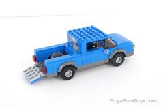 a lego truck is shown on a white background