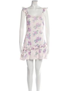 LoveShackFancy A-Line DressNeutralsFloral PrintRuffle EmbellishmentSleeveless with Square NecklineConcealed Zip Closure at SideDesigner Fit: Dresses by LoveShackFancy typically fit true to size. Printed Mini Dress, Print Patterns, A Line, Floral Print, Dress Outfits, Floral Prints, Mini Dress, Square, Clothes For Women