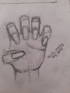 a drawing of a hand with two fingers