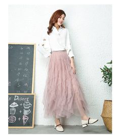 Brand Name: NuktyMaterial: MeshStyle: High StreetElasticity: Slight StrechOrigin: Mainland ChinaCN: GuangdongFabric Type: MeshWaistline: empirePattern Type: SolidFit Type: Regulai FitSilhouette: PleatedDresses Length: Mid-CalfAge: 18-24Decoration: NONEGender: WOMEN[23y 3m 8d] Chic Non-stretch Pink Skirt, Chic Non-stretch Tulle Skirt, Feminine Skirt For Spring, Pink Non-stretch Skirt For Spring, Non-stretch Pink Skirt For Spring, Casual Spring Tulle Skirt, Pink Non-stretch Skirt For Party, Non-stretch Pink Skirt For Parties, Casual Tulle Maxi Skirt For Spring