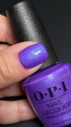 polish.lab.rat on Instagram: New release, Summer 2022! “Go to Grape Lengths” by @opi from the “Power of Hue” Collection! Shown at 2 coats. Full review and thoughts on… Opi Go To Grape Lengths, Opi Purple Gel Polish, Purple Nails Opi, Purple Nail Colors, Purple Sparkly Nails, Purple Gel Polish, Pedi Ideas, Purple Nail Polish, Nail Shimmer