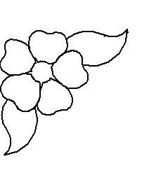 the outline of a flower on a white background