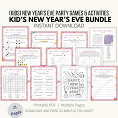 new year's eve party games and activities for kids to play in the classroom