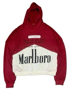 Red Letter Print Hoodie, Hooded Windbreaker With Letter Print For Fall, Hooded Windbreaker With Kangaroo Pocket For Streetwear, Vintage Hooded Sweatshirt With Pockets, Cotton Jackets Women, Varsity Jacket Women, Shearling Jacket Women, Cafe Racer Jacket, Mens Puffer Jacket