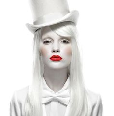 All white look; Illamasqua. Avant Garde Hair, Fabric Cat, Philip Treacy, Avant Garde Makeup, Makeup Needs, Christmas Makeup, White Face