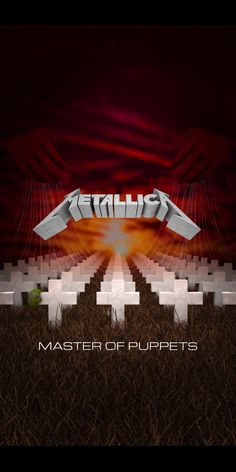 the cover art for metallic's master of puppets