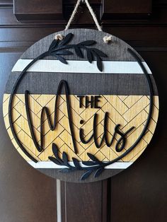 a wooden sign hanging from the side of a door that says, the wikis