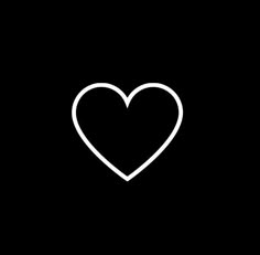 a white heart on a black background