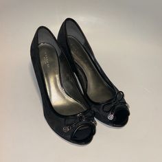 It Has The Usual Scuffs And Scrapes From Use. Please See The Pictures. We Ship The Same Business Day In Most Cases. Coach Logo, Coach New York, Coach Shoes, Womens Shoes Wedges, Logo Color, Wedge Shoes, High Heel, High Heels, Wedges