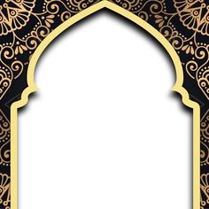 an ornate gold and black background with a white space in the middle for text or image