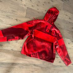 Adidas Y-3 Velvet Spacer Zine Allover Print Hoodie In Collegiate Red - Never Been Worn. Size Large Adidas Jackets, Red Adidas, Print Hoodie, Adidas Men, Hoodie Print, Adidas Jacket, Red Color, Mens Jackets, Jackets & Coats