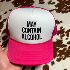 Hey There! Exciting News! Introducing Our Stylish And Durable Hat, Perfect For Any Occasion. Whether You're At The Beach, On A Picnic, Or Running Errands, It's The Ideal Choice To Complete Your Outfit. Get Ready To Elevate Your Fashion Game With This Versatile Hat That's Ready To Join You On All Your Adventures! #Alcoholhat #Maycontainalcohol #Beerhat #Funnyhat #Truckerhat #Rodeo2023 White Hat With Letter Print, One Size, White Funny Snapback Hat, Funny White Snapback Hat, White Casual Hat As Gift, Adjustable Novelty Hats One Size, White Snapback Hat With Letter Print And Short Brim, Funny White Adjustable Baseball Cap, Novelty Trucker Hat With Flat Brim, Novelty Flat Brim Trucker Hat One Size