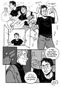 a comic page with two men talking to each other