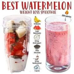 Heart Healthy Smoothies, Best Watermelon, Plats Healthy, Fruit Smoothie Recipes Healthy, Recipes Healthy Breakfast