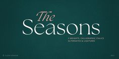 the season's 3 weights, caligraphics, alterities & ligulies