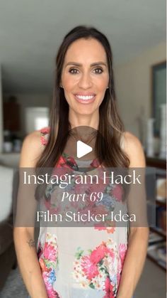 a woman standing in front of a living room with the words instagramn hack part 69