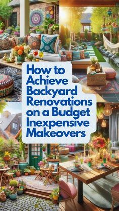 the cover of how to achieve backyard renovations on a budget expensive makeovers