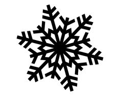 a black and white snowflake on a white background