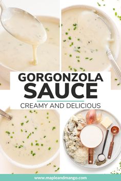 this is an image of gorgonzola sauce creamy and delicious