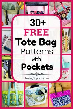 the top ten free tote bag patterns with pockets