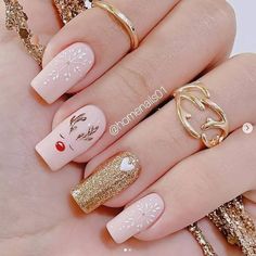 Nails Yellow, Valentine Nails, Nails Polish, Xmas Nails, Christmas Nail Designs, Nail Designs Spring, Fancy Nails