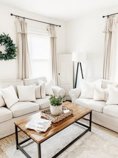 the living room is clean and ready to be used for christmas decorations or new year's eve