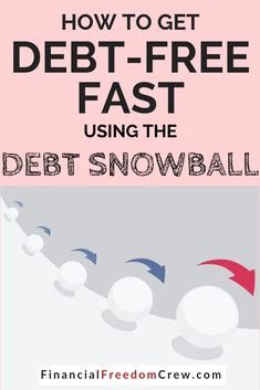 the words how to get debt - free fast using the debt snowball