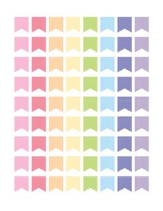 an image of a rainbow colored pattern with different shapes and colors on the bottom half