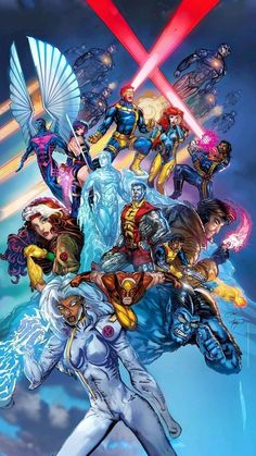 the cover to x - men and the new mutantss, drawn by mark wai