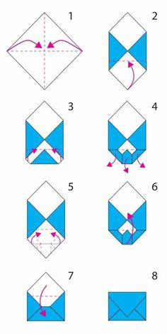 how to make an origami envelope with paper step by step instructions for beginners