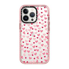 an iphone case with hearts on it