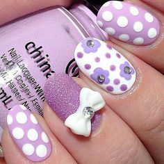 if you know me, you know i have a little bit of an obsession with this shade of purple <3 #lilaclove #socute #howoldamithough Polka Dot Nail Art Designs, Nail Art Purple, Easy Diy Nail Art, Nail Art Flower, Dot Nail Art Designs, Fantastic Nails, Uñas Ideas, Purple Glitter Nails