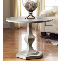 Italian Center Table-Modern History-MODERN-MH105F02-Dining Tables-1-France and Son Style End Table, Pedestal End Table, End Table Wood, Foyer Table, Entry Tables, Foyer Decorating, Living Room End Tables, Side And End Tables, Hall Table