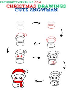 how to draw cute christmas monkeys for kids and beginners with easy step - by - step instructions