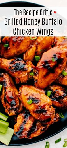 the recipe for grilled honey buffalo chicken wings