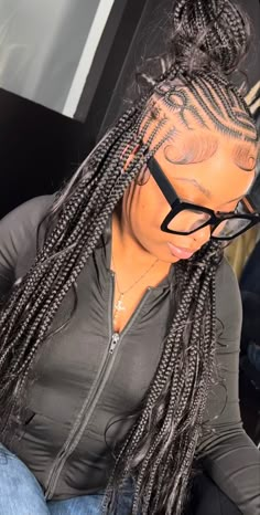 Braided Cornrow Hairstyles, Quick Braided Hairstyles, Protective Hairstyles Braids, Pretty Braided Hairstyles, Braids With Curls