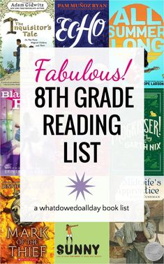 the book list for fabulous 8th grade reading list