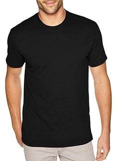 Next Level Men's Premium Fitted Sueded Crew Black Tshirt Men, Dress Code Casual, T Shirt Design Template, Best Mens Fashion, Plain Shirts, Mens Tee Shirts, Mens Casual Outfits, Sport T Shirt