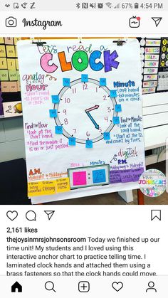 a bulletin board with a clock on it