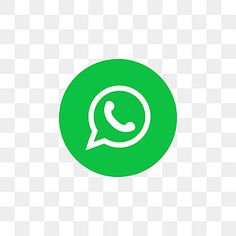 whatsapp icon in green circle on white background