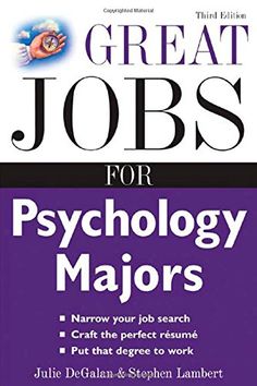 the cover of great jobs for psychology majors