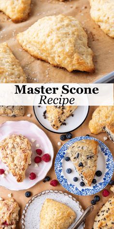 blueberry scone recipe on a baking sheet