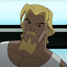 an animated image of a man with blonde hair and beard