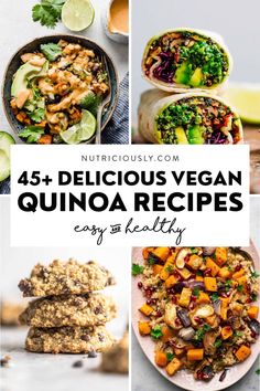 the top five delicious vegan quinoa recipes for easy healthy lunches and desserts