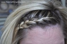 Until its long again...40 different ways to wear shoulder length hair Braided Bangs Tutorial, French Braided Bangs, French Braids Tutorial, Braiding Your Own Hair, Braided Bangs, Fishtail Braid, Braid Tutorial, Cute Hairstyles For Short Hair, French Braid