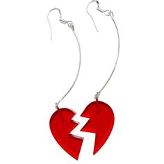 PRICES MAY VARY. Perfect accessory for cosplays and fans looking for some bizarre adventure gifts Heart Size: 26mm / Total Length: 85mm Weight: 0.11oz (3g) Material: Acrylic & Metal (Zinc Alloy) 100% Satisfaction Guaranteed or Full Refund These cracked/split heart earring are perfect for JPP cosplay/costume wear but are also comfortable enough to be worn as everyday fashion jewelry. These ear ring are inspired by the popular anime / manga series so they make great, unisex gifts for any fan. If y Valentine's Day Heart-shaped Themed Jewelry, Valentine's Day Heart Shaped Themed Jewelry, Valentine's Day Themed Heart Jewelry, Red Valentine's Day Themed Jewelry, Red Themed Jewelry For Valentine's Day, Red Heart-shaped Novelty Jewelry, Jean Pierre Polnareff, Anime Earrings, 3d Printed Jewelry