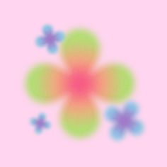 an abstract flower design on a pink background