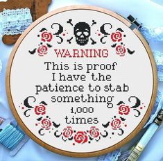 this is proof that the patient to stab something 100 times cross - stitch pattern in progress