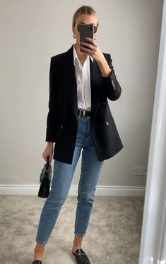 Corporate Girl, Fest Outfits, Business Attire Women, Outfit Chic, Business Outfits Women, Jean Dress, Teenage Fashion, Mode Casual